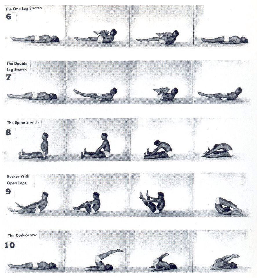 Pilates exercises demonstration